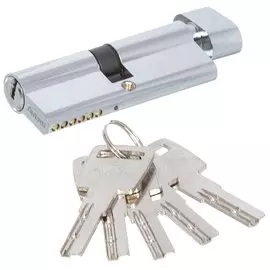 Личинка замка двери Avers, ZM-80-C-CR, 21987, ЦАМ, 80 мм, с заверткой, хром, 40/40