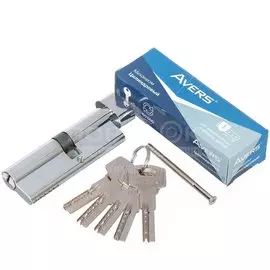 Личинка замка двери Avers, ZM-90(40C/50)-C-CR, 22794, ЦАМ, 90 мм, хром