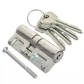 Личинка замка двери Омега, МЦ1, 00-00000903, 70 мм, 35х35 мм, 4 ключа, ЦАМ