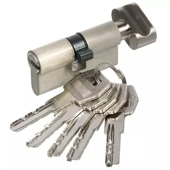 Личинка замка двери Стандарт, MAX 60, 14 795, 60 мм, матовый никель, 5 перфоключей/вертушка