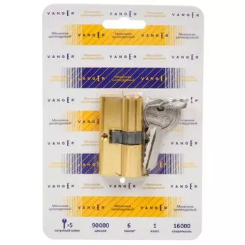 Личинка замка двери Vanger, EL-60-G, 29692, 60 мм, золотая