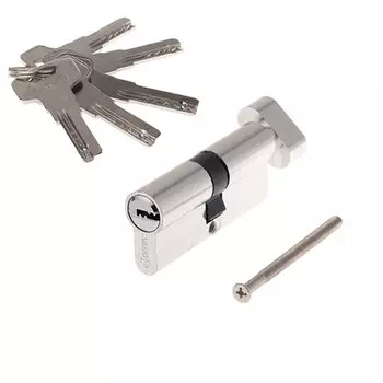 Личинка замка двери Vanger, VM-70-C-CR, 33595, алюминий, 70 мм, с заверткой, хром