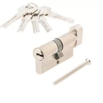 Личинка замка двери Vanger, YM-60-C-CR, 33926, 60 мм, с заверткой, никель