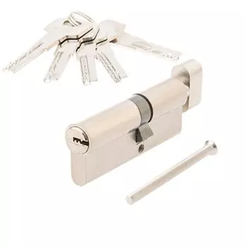 Личинка замка двери Vanger, YM-80(35/45)-CR, 33931, 80 мм, с заверткой, никель