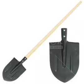 Лопата штыковая, сталь, 1.5 мм, черенок деревянный, СП, с ребром жёсткости