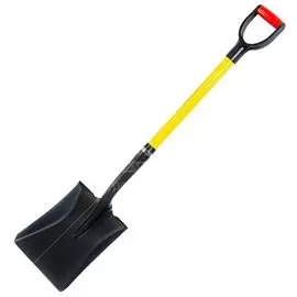 Лопата совковая S519 FGU металлическая с фиберглассовым черенком