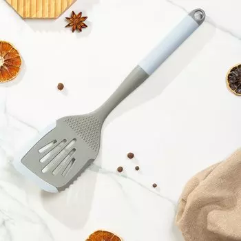 Лопатка кулинарная для кухни, нейлон, силикон, навеска, Daniks, Denim, WFCF016-6