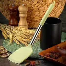 Лопатка кулинарная силикон, навеска, Daniks, Verde, JA20206486-8