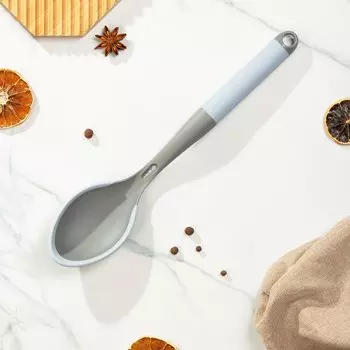 Ложка поварская для кухни, нейлон, силикон, навеска, Daniks, Denim, WFCF016-1