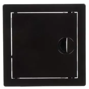 Люк-дверца ревизионная пластик, 100х100 мм, черный, Viento