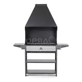 Мангал 1582х850х412х2079 мм, 3 мм, гриль, складные полки, термоизоляция, Gratar, ProfOptimaZont