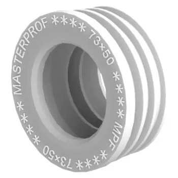 Манжета 73х50 мм, ТЭП, белая, MasterProf, индивидуальная упаковка, ИС.131689