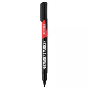 Маркер перманентный пулевидный, 1 мм, черный, Berlingo, Multiline PE100, PM6324