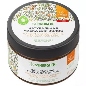 Маска Synergetic, Максимальное питание и восстановление, 300 мл