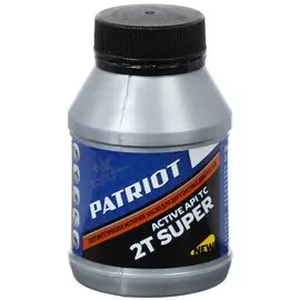 Масло машинное полусинтетическое, для двухтактного двигателя, Patriot, Super Active 2T, 0.1 л, 850030634