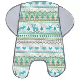 Матрасик универсальный для санок, колясок, детских автокресел, бирюзовый, Nika, Вязаный, МКО/ВБ2