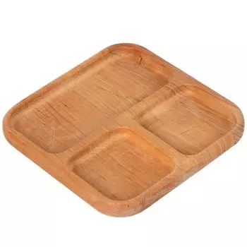 Менажница дерево, 20x20x2 см, 3 секции, 2К-035wd