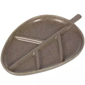 Менажница для сервировки, керамика, 20 см, 5 секций, коричневый матовая, Billibarri, Dancing Leaves, 900-072