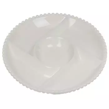Менажница фарфор, 26.5х3 см, 6 секций, круглая, Lefard, Pearl, 761-096