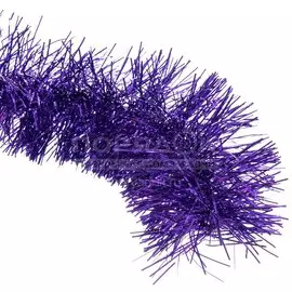 Мишура 3.5 м, одноцветная, фиолетовая, диаметр 100 мм, Снегурка, 10CM-120