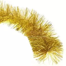 Мишура 3.5 м, одноцветная, золотая, диаметр 150 мм, Снегурка, 15СМ-70
