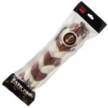 Мочалка банная 30х7 см, косичка, сетка, T2022-HT056