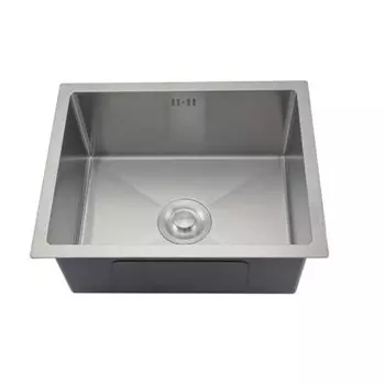 Мойка кухонная врезная, Gappo, нержавеющая сталь, 500х400 мм, 0.8-3 мм, сифон+корзина, GS5040