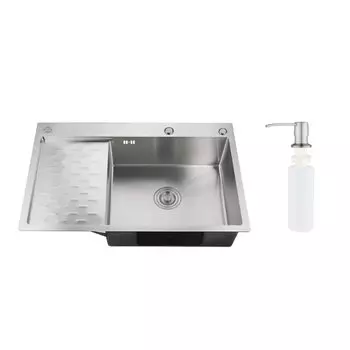 Мойка кухонная врезная, РМС, нержавеющая сталь, MRK-8050R