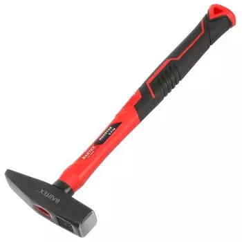 Молоток Bartex, B0009, квадратный боек, рукоятка фибергласовая, обрезиненная, 0.4 кг