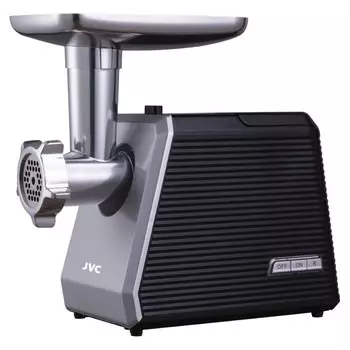 Мясорубка электрическая JVC, JK-MG128, 2500 Вт, реверс, 2.7 кг/мин, пластик, для колбасок, кеббе, с отсеком для хранения насадок, 2 насад для колбасок, кеббе