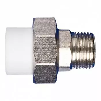 Муфта полипропилен, d25х1/2", наружная резьба, разъемная PPRC, MeerPlast