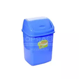Контейнер для мусора пластик, 5 л, прямоугольный, плавающая крышка, синий перламутровый, Dunya Plastik, Sympaty, 09401