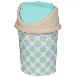 Мусорный контейнер пластик, 8 л, овальный, плавающая крышка, Violet, Сканди, 040847/140847