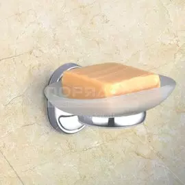 Мыльница настенная, Frap, стекло, нержавеющая сталь, хром, F1902