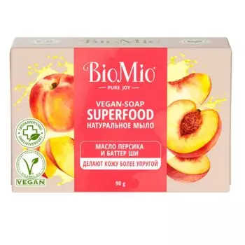 Мыло BioMio, Персик и ши, 90 г