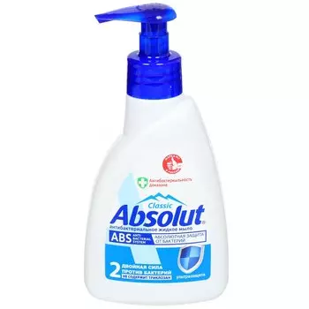 Мыло жидкое Absolut, Ультра защита, антибактериальное, 250 г