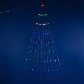 Гирлянда 120ламп, 1.2 м, 1 режим, Лучи росы, Uniel, свет мультиколор, прозрачная, в помещении, сетевая, светодиодная, 10 нитей, ULD-E0120-120/STA MULTI IP44