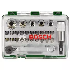 Набор бит Bosch 2607017459 + шестигранник, 27 шт