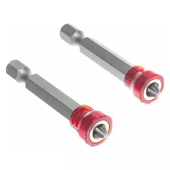 Набор бит Quadro Torsion, PH2, 50 мм, 2 шт, магнитный адаптер