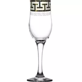 Набор для спиртного Promsiz, 12 предметов (бокал 200 мл 6 шт, стопка 60 мл 6 шт) на барной стойке, Греческий узор GE03-160/837-BS/S