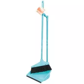 Набор для уборки пола совок, щетка с ручкой 88×26 см, 27.5×9.5 см, голубой, Марья Искусница, Ленивка, HD5801