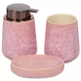 Набор для ванной Мелани керамика PU091108, 3 предмета (мыльница, дозатор, стакан)