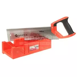 Набор инструментов 350 мм, закаленные зубья, 2D-заточка, рукоятка пластик, Bartex, стусло, пила, MTS-350