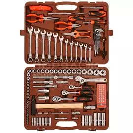 Набор слесарных инструментов Ombra, OMT 131S, 055013, 1/2", 1/4", 3/8", кейс, 131 предмет