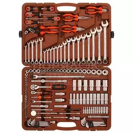 Набор слесарных инструментов Ombra, OMT141S, 55462, 1/2", 1/4", 3/8", кейс, 141 предмет