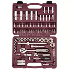 Набор слесарных инструментов Thorvik, UTS0094/12, 1/2", 1/4", 12-гранные, кейс, 94 предмета