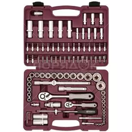 Набор слесарных инструментов Thorvik, UTS0094, 1/2", 1/4", сталь, кейс, 94 предмета