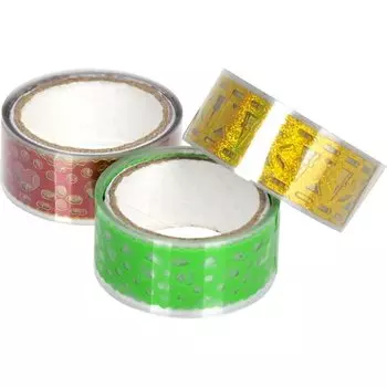 Набор клейких лент для декорирования яиц, ПВХ, 100х1.8 см, навеска, 3 шт, Marmiton, 17383