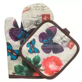 Набор кухонного текстиля, 2 предмета, Летнее настроение (варежка, прихватка) Y3-837 I.K