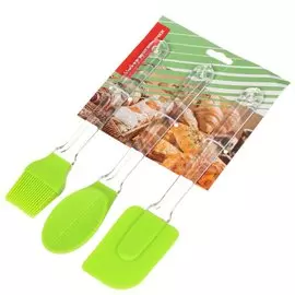 Набор кухонных принадлежностей для выпечки, 3 предмета, силикон, зеленый, Y4-3040